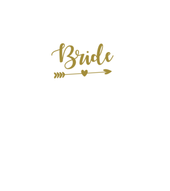 Bride model alb pe tricou