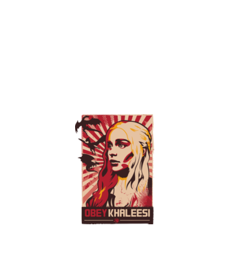 Obey Khaleesi model negru pe tricou