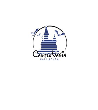 România CastleVania model alb pe tricou