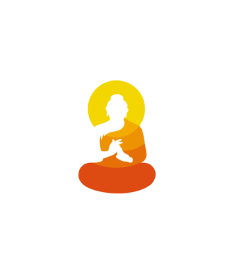 Călugăr meditator model negru pe tricou