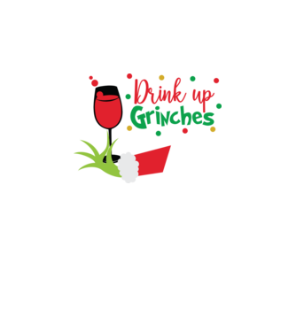 Drink up Grinches model alb pe tricou