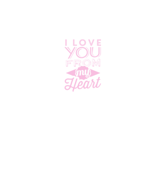 love you from model negru pe tricou