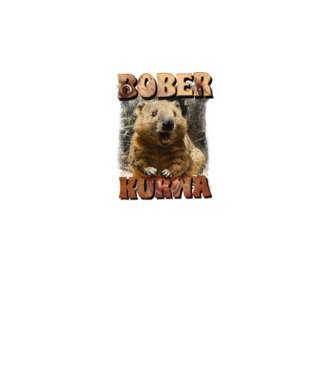 BOBER wombat model negru pe tricou