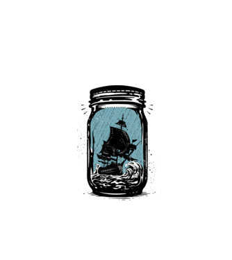 Trapped model alb pe tricou