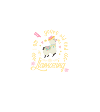 Birthday Llamazing 4 years old model negru pe tricou