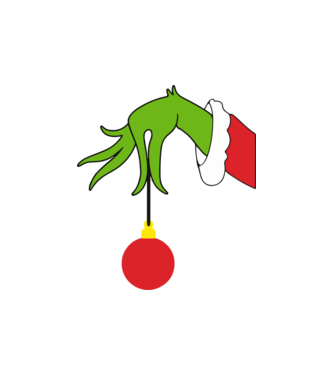Grinch hand model nisipiu pe tricou