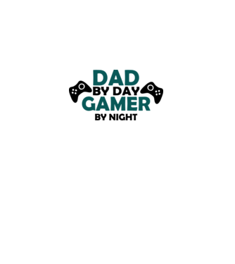 Dad by day gamer by night model alb pe tricou