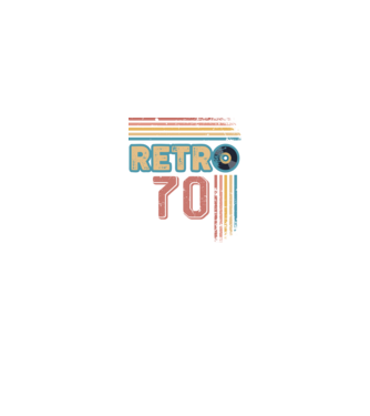 Retro 70 Birthday model alb pe tricou