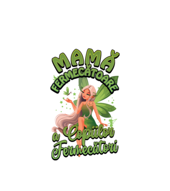 Mamă fermecătoare a copiilor fermecătorit model alb pe tricou