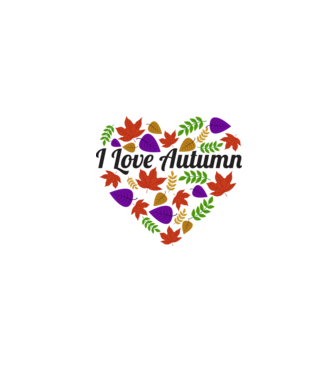 I love autumn model alb pe tricou