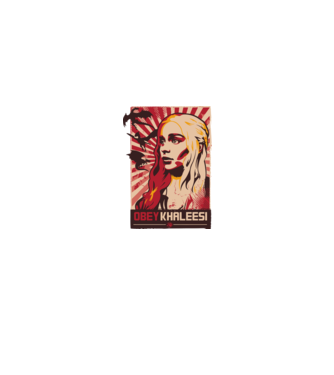 Obey Khaleesi model negru pe tricou