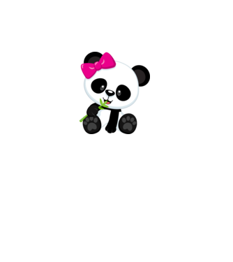 cute panda girl model alb pe tricou