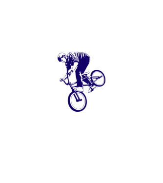 BMX stunt model gri pe tricou