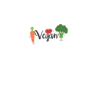 Vegan veggies model alb pe tricou