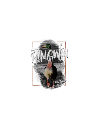 Kurwa pingwin model negru pe tricou