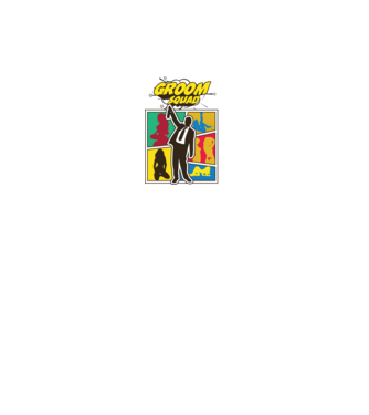 Comic Groom Squad model alb pe tricou