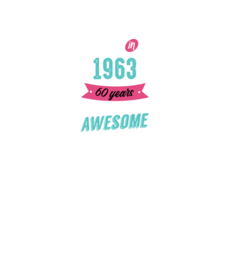MADE IN 1963 model negru pe tricou