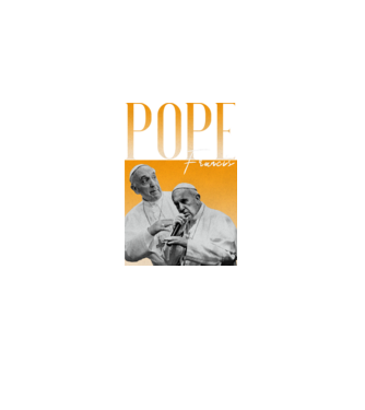 Pope Frances 90s poster model negru pe tricou