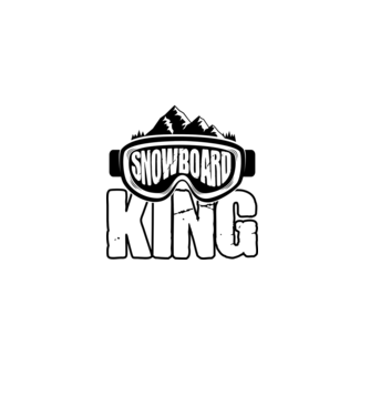 Snowboard king 01 model negru pe tricou