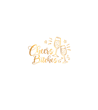 Cheers Bitches model negru pe tricou