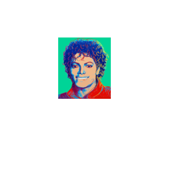 Micheal Jackson Art model alb pe tricou