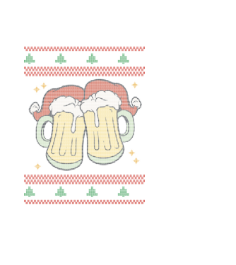ugly sweater beers model negru pe tricou