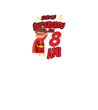 Acest mic supererou are 8 ani model negru pe tricou