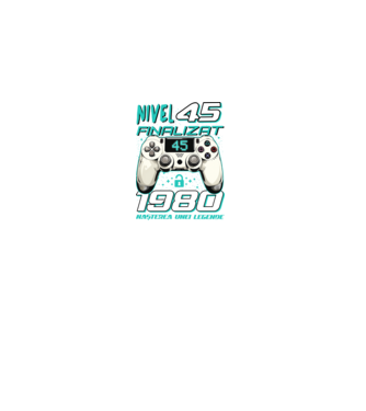 Nivel finalizat 45 1980 model negru pe tricou