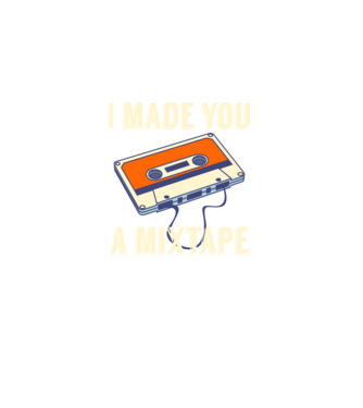 Mixtape model negru pe tricou