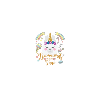 Llamacorns are born in June model alb pe tricou