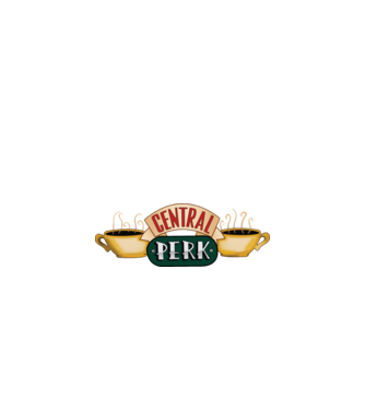 Central perk model alb pe tricou