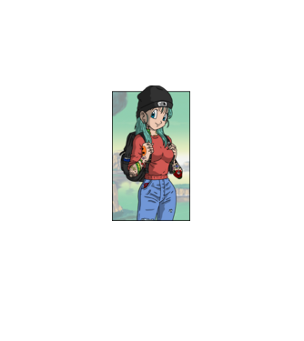 dragon ball bulma model bordo pe tricou
