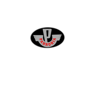 Logo Pannonia model alb pe tricou