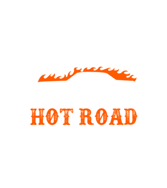 Hot road cartel model negru pe tricou