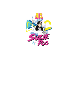 Stranger couple 80s retro Suzie model alb pe tricou
