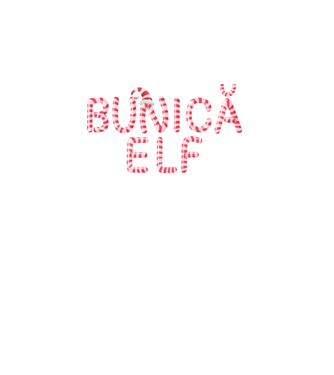 bunică elf model turcoaz pe tricou