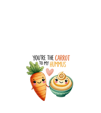 Carrot to my Hummus model alb pe tricou