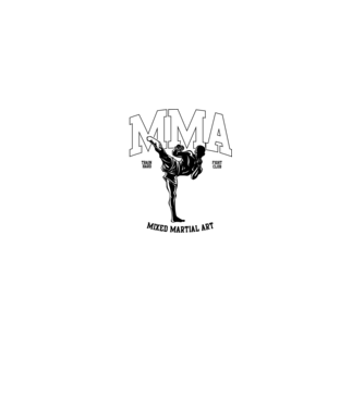 MMA model negru pe tricou