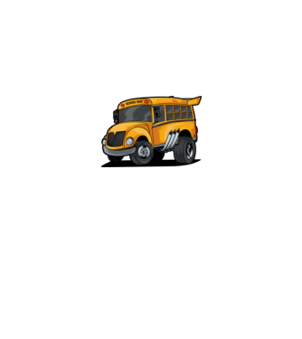 Autobuze model alb pe tricou