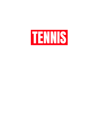 TENNIS HERO model negru pe tricou