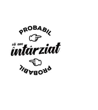 Probabil că am întârziat model albastru deschis pe tricou