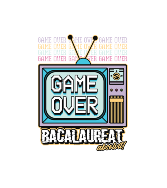 Absolvire retro bacalaureat model alb pe tricou