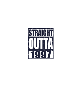 Straight Outta - 1997 model roșu pe tricou