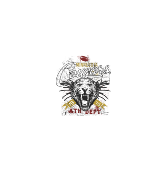 Minesota Cougars  TEXTURED model negru pe tricou