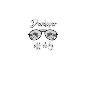 Developer off duty model albastru deschis pe tricou