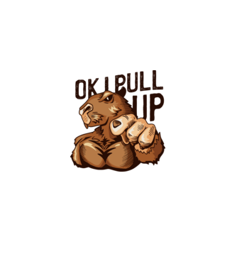 Muscular Capybara - capibară model roz deschis pe tricou