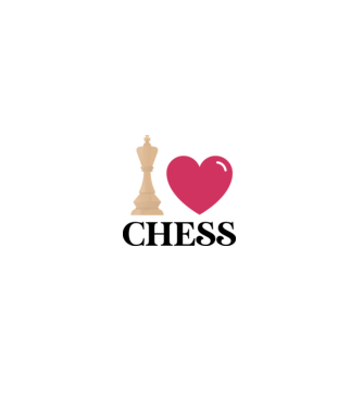 Love chess model gri pe tricou