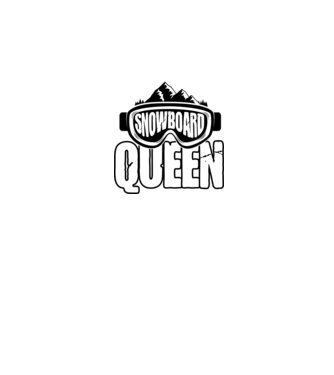 snowboard queen 01 model negru pe tricou