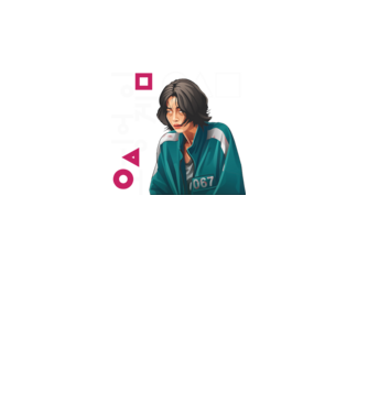 squid game player 067 model negru pe tricou