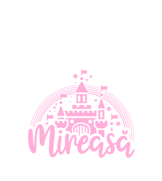 Prinţesă mireasă model negru pe tricou